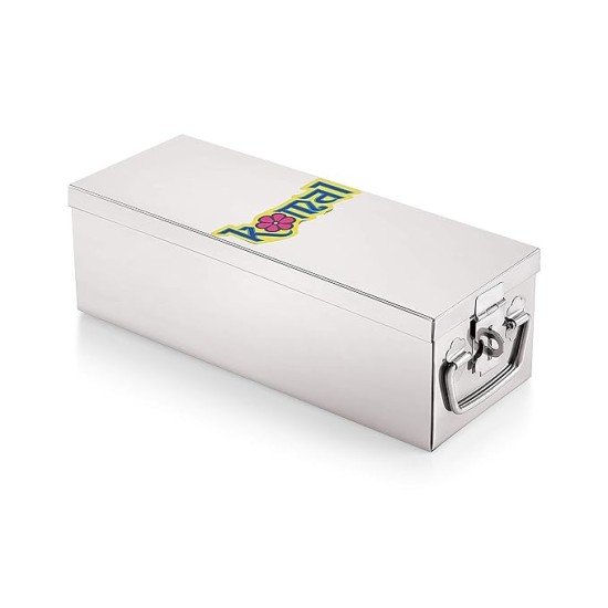 Konquer TimeS Komal Stainless Steel Big Jewellery Box (Standard, Silver)