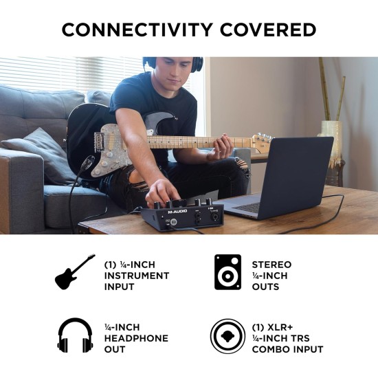 M-Audio AIR 192|4 | 2-In 2-Out USB Audio Interface with Recording Software from ProTools & Ableton Live, Plus Studio-Grade FX & Virtual Instruments