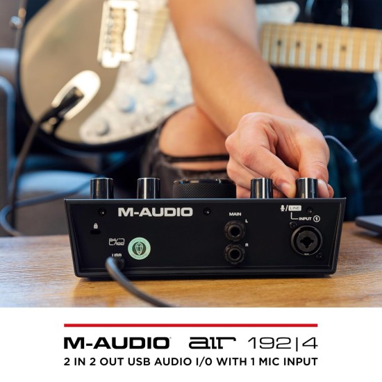 M-Audio AIR 192|4 | 2-In 2-Out USB Audio Interface with Recording Software from ProTools & Ableton Live, Plus Studio-Grade FX & Virtual Instruments