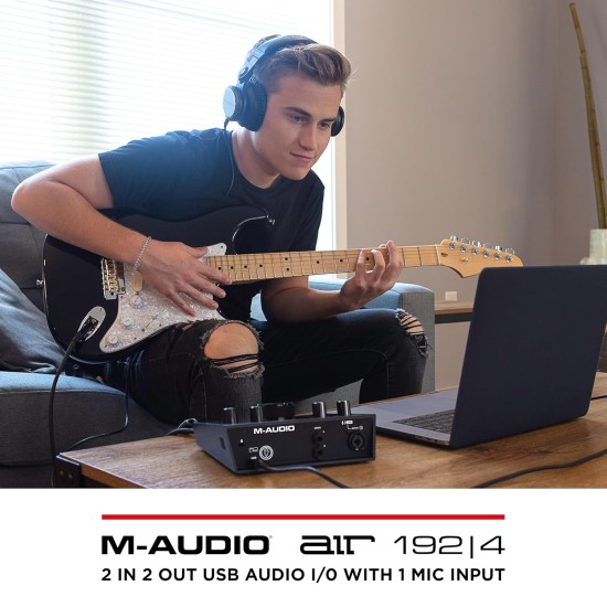 M-Audio AIR 192|4 | 2-In 2-Out USB Audio Interface with Recording Software from ProTools & Ableton Live, Plus Studio-Grade FX & Virtual Instruments
