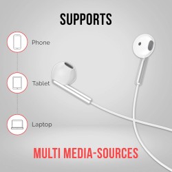 Pebble Play True HD Stereo Earphone (White)