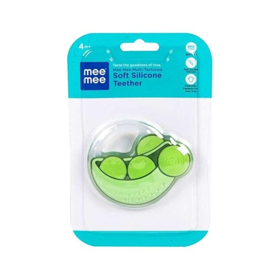 Mee Mee Multi-Textured Soft Silicone Teether (Green)