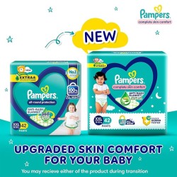 Pampers All Round Protection Pants Style Baby Diapers, Double Extra Large size (XXL) 42 Count,15-25kg, Anti-rash blanket, 360 degree Lotion with Aloe