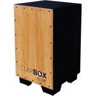 Clapbox Cajon CB02 Flow -Black, Oak Wood (H:50 W:30 L:30) - 3 Internal Snares