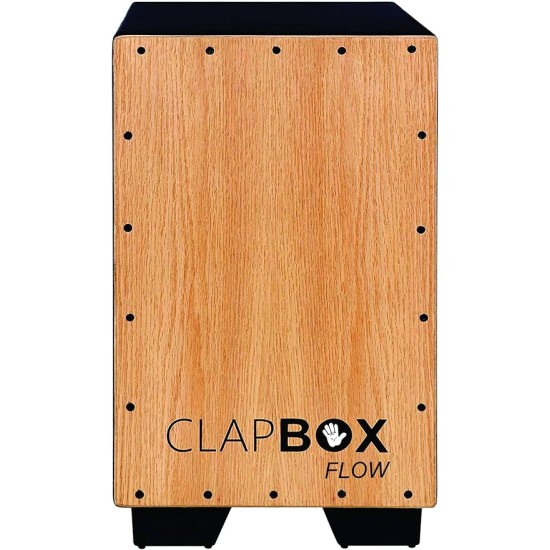 Clapbox Cajon CB02 Flow -Black, Oak Wood (H:50 W:30 L:30) - 3 Internal Snares
