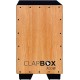 Clapbox Cajon CB02 Flow -Black, Oak Wood (H:50 W:30 L:30) - 3 Internal Snares