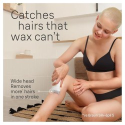 Braun Silk-epil 7 SE7041 Epilator for Women, Cordless Wet & Dry Epilation, Braun Epilator for Long Lasting Hair Removal, Smooth Skin with Sensosmart Technology, Waterproof, Less Pain