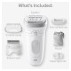 Braun Silk-epil 7 SE7041 Epilator for Women, Cordless Wet & Dry Epilation, Braun Epilator for Long Lasting Hair Removal, Smooth Skin with Sensosmart Technology, Waterproof, Less Pain