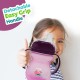 LuvLap Moby Little Spout Sipper for Infant/Toddler, 240ml, Anti-Spill Sippy Cup with Soft Silicone Spout BPA Free, 6m+ (Pink)