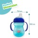LuvLap Moby Little Spout Sipper for Infant/Toddler, 240ml, Anti-Spill Sippy Cup with Soft Silicone Spout BPA Free, 6m+ (Blue)