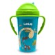LuvLap Tiny Giffy Sippy Cup, Silicone Straw, BPA Free, 300 ml 18m+ (Green)