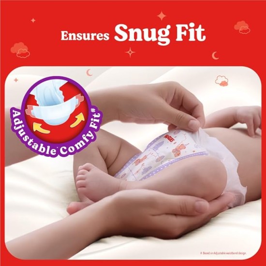 Huggies Complete Comfort Dry Tape Large (L) Size Baby Tape Diapers,9-14 Kg 52 count Pack of 1