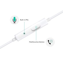 Oppo Mh319 Wired On Ear Headphones with Mic (White) Oppo Mh319 Wired On Ear Headphones with Mic (White)