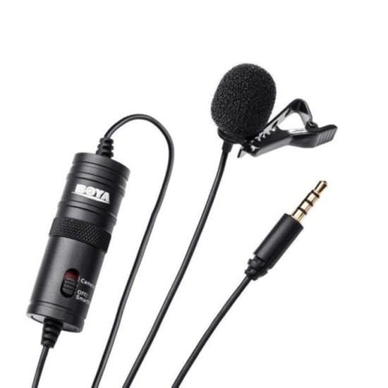 Boya ByM1 Auxiliary Omnidirectional Lavalier Condenser Microphone with 20ft Audio Cable (Black) Boya ByM1 Auxiliary Omnidirectional Lavalier Condenser Microphone with 20ft Audio Cable (Black)