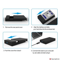 Live Tech 3.5/2.5 Inch SATA to USB 2.0 External Hard Drive Case for Laptop/Desktop/SSD HD (Hard Disk Not Included) (HDC05 USB 2.0) Live Tech 3.5/2.5 Inch SATA to USB 2.0 External Hard Drive Case for Laptop/Desktop/SSD HD (Hard Disk Not Included) (HDC05 USB 2.0)