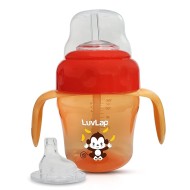 LuvLap Banana Time 150ml Anti Spill, Interchangeable Sipper / Sippy Cup with Soft Silicone Spout and Straw BPA Free, 6m+ (Orange) LuvLap Banana Time 150ml Anti Spill, Interchangeable Sipper / Sippy Cup with Soft Silicone Spout and Straw BPA Free, 6m+ (Orange)