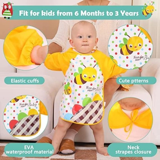 BabyGo Cotton Baby Tie Button Bibs | Soft, Washable Feeding Bibs for Kids, Adjustable, Reusable, Gentle on Skin, Comfortable & Ideal for Mealtime, Perfect for Infants & Toddlers | Multicolor