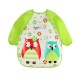 BabyGo Washable 3 Pcs Long Sleeve Bibs, Waterproof Baby Bibs, Toddler Sleeved Bib, Baby Smock for Eating Feeding, 6-24 Months (Multicolor)