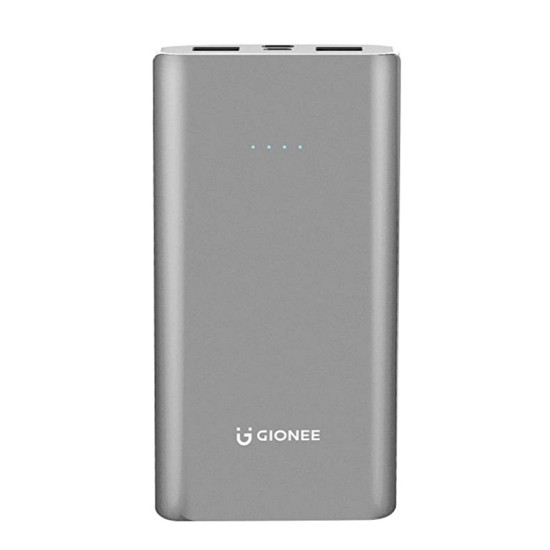 Gionee 10000mAh Li-Polymer Slim Design Power Bank with Power Indicators and 2 Output Ports (Fast Charging, 12W) PB10K2 (Metallic Blue) Gionee 10000mAh Li-Polymer Slim Design Power Bank with Power Indicators and 2 Output Ports (Fast Charging, 12W) PB10K2 (Metallic Blue)