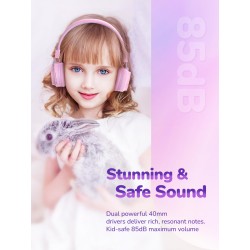 iClever Bluetooth on Ear Headphones for Girls, Kids Girls Headphones with Mic, Headset for Kids School/Tablet/Laptop Stereo Sound Colorful LED Lights Bluetooth 5.0, Foldable iClever Bluetooth on Ear Headphones for Girls, Kids Girls Headphones with Mic, Headset for Kids School/Tablet/Laptop Stereo Sound Colorful LED Lights Bluetooth 5.0, Foldable