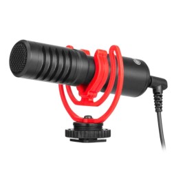 Boya by-Mm1+ Super-Cardioid Shotgun USB Microphone with Real Time Monitoring Compatible with iPhone/Android Smartphones,DSLR Cameras Camcorders for Live Streaming Audio Recording,Black