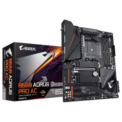 GIGABYTE B550 AORUS PRO AC Motherboard with True 12+2 Phases Digital VRM, Intel 802.11ac Wireless, 2.5GbE LAN, RGB Fusion 2.0, Q-Flash Plus GIGABYTE B550 AORUS PRO AC Motherboard with True 12+2 Phases Digital VRM, Intel 802.11ac Wireless, 2.5GbE LAN, RGB Fusion 2.0, Q-Flash Plus
