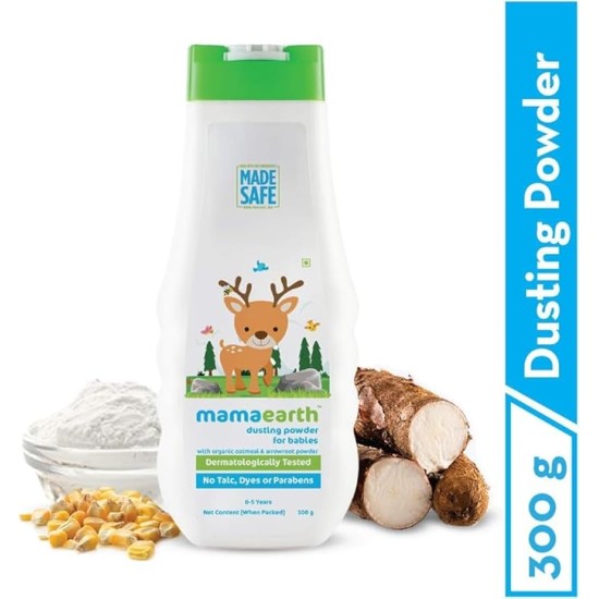 Mamaearth Dusting Power For Babies - 300 g | Infused with Organic Oatmeal and Arrowroot Powder | Calms and Relaxes Skin, Prevents Diaper Rash, Dermatologically Tested, Free From Talc and Parabens Mamaearth Dusting Power For Babies - 300 g | Infused with Organic Oatmeal and Arrowroot Powder | Calms and Relaxes Skin, Prevents Diaper Rash, Dermatologically Tested, Free From Talc and Parabens
