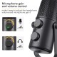 MAONO AU-902 USB Condenser Podcast Microphone, with Dual Volume Control, Mute Button, Monitor Headphone Jack, Plug and Play Mic for Vlogging, Gaming, Studio Recording, YouTube