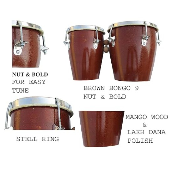 GT manufacturers Professional Two Piece Hand Made Wooden Bango Drum (Red) GT manufacturers Professional Two Piece Hand Made Wooden Bango Drum (Red)