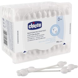 Chicco Cotton Buds with Ear Drum Protection, Made of Paper Stem, Safe and Hygienic for Babies, Biodegredable (90 Pieces) Chicco Cotton Buds with Ear Drum Protection, Made of Paper Stem, Safe and Hygienic for Babies, Biodegredable (90 Pieces)
