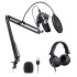Maono AU-A04H Computer USB Microphone with Studio Headphone Set, Cardioid Podcast Condenser Mic for Gaming, Recording, PS4, Streaming, ASMR, YouTube, Singing, Vocal, PC