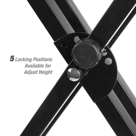 Juarez JAK200 Electronic Piano Keyboard X-Type Universal Keyboard Instrument Double-Braced X-Style Stand, Piano Keyboard Stand with Locking Straps, ASSEMBLY REQUIRED