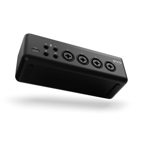 Audient EVO 8 4x4 Professional USB Audio Interface with 4 EVO Preamps, 2 Stereo Speaker Outputs, 2 Headphone Outputs, SmartGain, JFET Instrument Input, Audio Loopback for Live Streaming & Free Recording Software Bundle Audient EVO 8 4x4 Professional USB Audio Interface with 4 EVO Preamps, 2 Stereo Speaker Outputs, 2 Headphone Outputs, SmartGain, JFET Instrument Input, Audio Loopback for Live Streaming & Free Recording Software Bundle