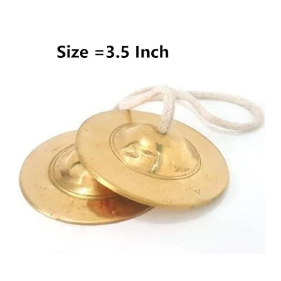 UAPAN Metal Craft Manjeera Traditional Instrument Indian Music (3.5 Inches)