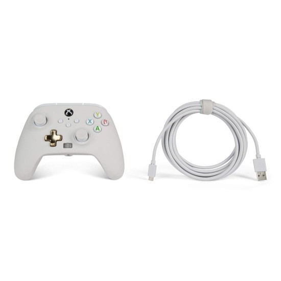 PowerA Enhanced Wired Gaming Controller for Xbox Series X/S and Xbox One, White, Mist (Officially Licensed) PowerA Enhanced Wired Gaming Controller for Xbox Series X/S and Xbox One, White, Mist (Officially Licensed)