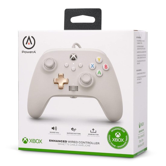 PowerA Enhanced Wired Gaming Controller for Xbox Series X/S and Xbox One, White, Mist (Officially Licensed) PowerA Enhanced Wired Gaming Controller for Xbox Series X/S and Xbox One, White, Mist (Officially Licensed)