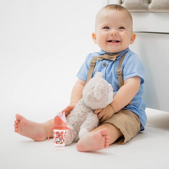 R for Rabbit Penguin Spout Sipper Cup 180 ml Bottle, PP Spout Sipper for Kids Age of 6 + Months - Orange