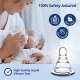 LuvLap Anti-Colic Essential Teat/Nipple for Slim Neck Bottle,4Pcs Variable Flow, 9M+, Made of Soft & Flexible Silicone, Mimics Breastfeeding, Leak Proof, Bpa Free, Comes with Sturdy Base
