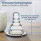 LuvLap Anti-Colic Essential Teat/Nipple for Slim Neck Bottle,4Pcs Variable Flow, 9M+, Made of Soft & Flexible Silicone, Mimics Breastfeeding, Leak Proof, Bpa Free, Comes with Sturdy Base