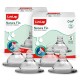 LuvLap Anti-Colic Natura Flo Teat/Nipple for Wide Neck Bottle,4pcs Slow Flow, 0m+, Made of Soft & Flexible Silicone, Ergonomic shape, Mimics breastfeeding, leak proof, BPA Free, comes with sturdy base