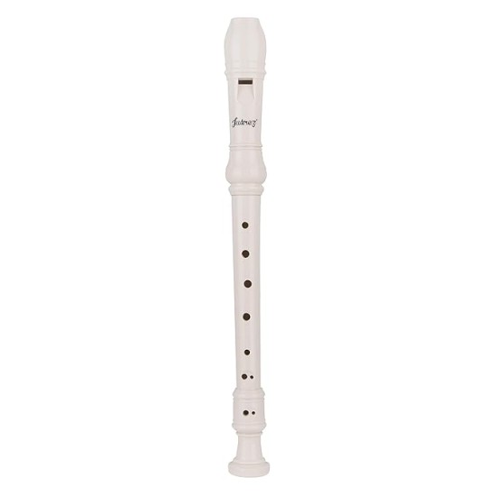 JUAREZ ClarÃ³ Descant German Style 8 Holes Soprano Recorder Flute with Cleaning Rod Suitable for School Ensembles | Home Practice | Music Classes | Gift, White with Cleaning Rod & Case