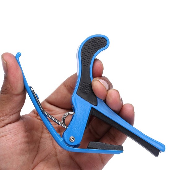 JUAREZ JRZ250 One Handed Trigger Guitar Metal Capo Quick Change For Ukulele, Electric And Acoustic Guitars, Blue