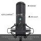 MAONO AU-PM421 Large Diaphragm Condenser USB Unidirectional Microphone, Professional Studio Recording Mic with 1-Touch Mute and Mic Gain Knob for Pc, Singing, Podcast, Gaming, YouTube (Black)