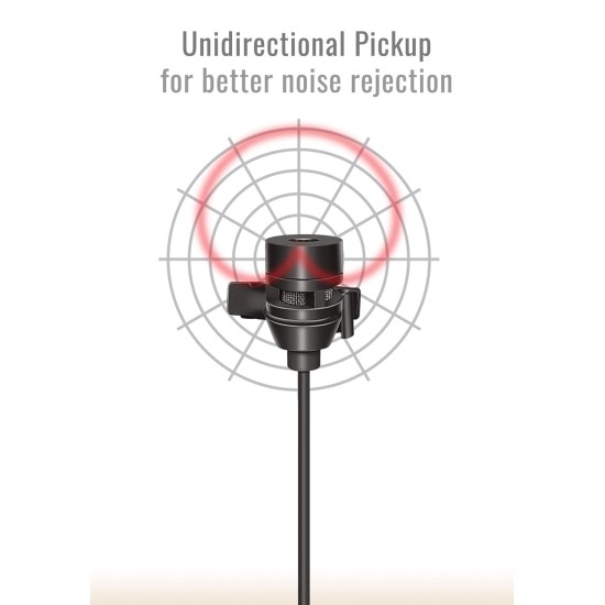 AHUJA MTP-20 Lavalier Microphone for mobie Phones,Video Recording etc