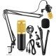 Powerpak BM-800 USB Condenser Microphone Kit for Gaming, Podcast, LiveStreaming, YouTube Recording Plug & Play with Scissor Stand Pop Filter USB Cable Foam Cap and Shock Mount (Black)