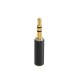 MAONO AU-600 4 Pin TRRS Male to 3 Pin TRS 3.5mm Female Lavalier Auxiliary Microphones Adapter (Black)