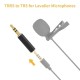 MAONO AU-600 4 Pin TRRS Male to 3 Pin TRS 3.5mm Female Lavalier Auxiliary Microphones Adapter (Black)