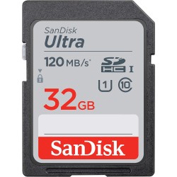 SanDisk Ultra SDHC UHS-I Card 32GB 120MB/s R for DSLR Cameras, for Full HD Recording, 10Y Warranty SanDisk Ultra SDHC UHS-I Card 32GB 120MB/s R for DSLR Cameras, for Full HD Recording, 10Y Warranty