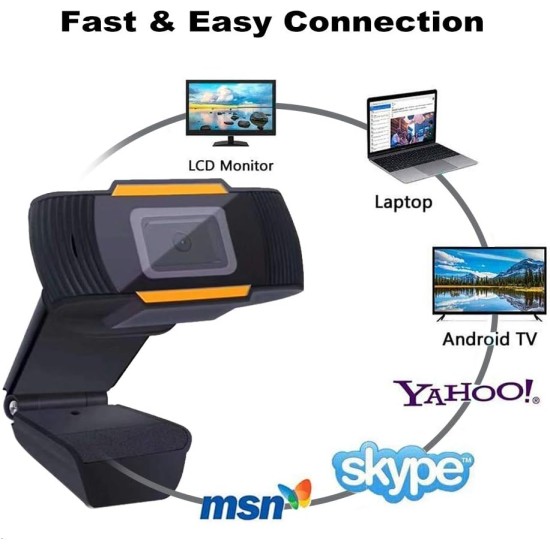 Dailindia HD USB Webcam with Microphone for Computers Laptop, Desktop PC Camera for Streaming, Video Chatting, Video Calling, Conferencing Video Recording Dailindia HD USB Webcam with Microphone for Computers Laptop, Desktop PC Camera for Streaming, Video Chatting, Video Calling, Conferencing Video Recording