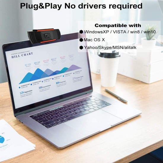 Dailindia HD USB Webcam with Microphone for Computers Laptop, Desktop PC Camera for Streaming, Video Chatting, Video Calling, Conferencing Video Recording Dailindia HD USB Webcam with Microphone for Computers Laptop, Desktop PC Camera for Streaming, Video Chatting, Video Calling, Conferencing Video Recording